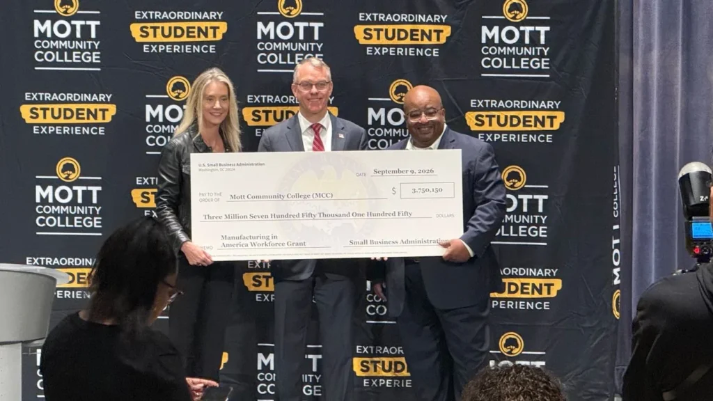 Mott Community College in Flint Receives $3.75 Million Federal Grant to Train Workers for Skilled Manufacturing Jobs in Michigan