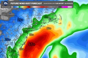 Weekend Nor’easter to Bring 65 MPH Offshore Gusts and Up to 5 Inches of Rain Along the East Coast This Weekend
