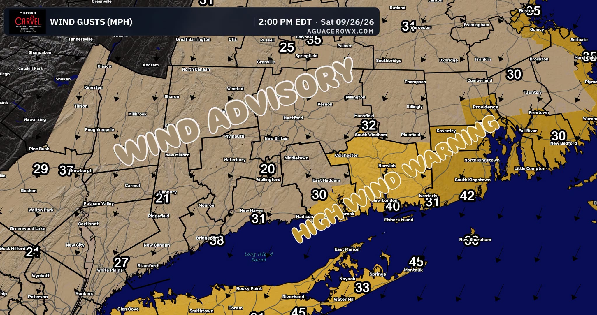 Nor'easter Slams Connecticut Rhode Island and Long Island New York With 50 MPH Gusts Coastal Flooding Risk and Over 21000 Without Power