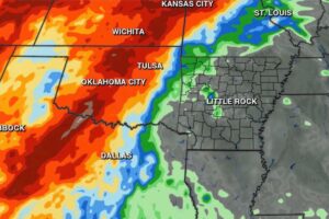 Arkansas Rain Chances Remain Very Limited Through Thursday as Upper 80s and Low 90s Return Amid a Stalled Front and Distant Hurricane