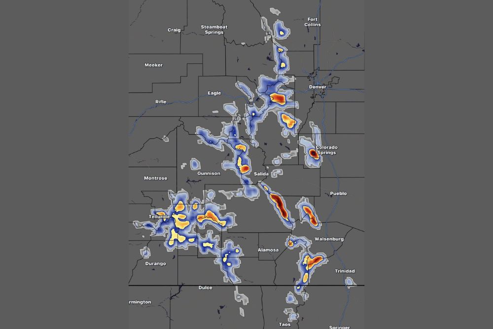Colorado Mountains Could See 10 to 18 Inches of Snow Through Thursday as Polo Moisture Brings Heavy Totals to San Juans and Pikes Peak