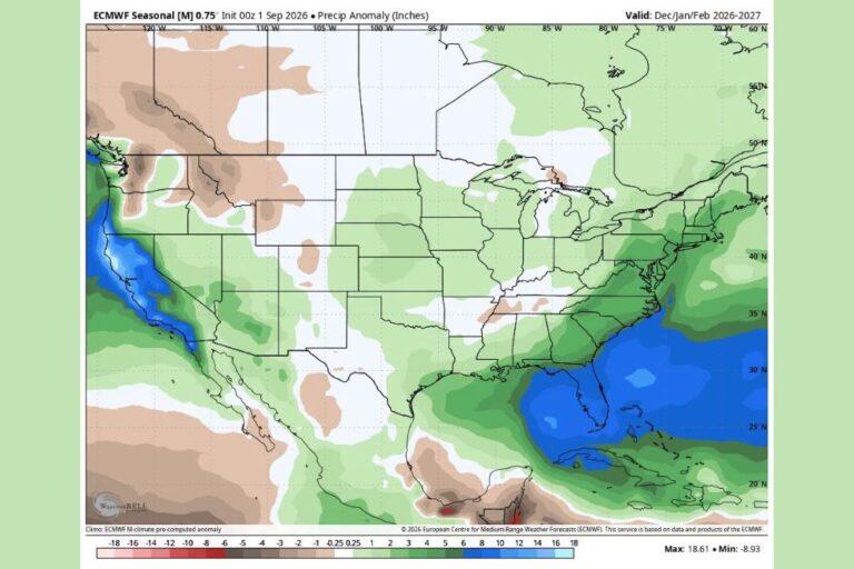 El Nino Winter Outlook Shows Very Wet California Oregon Washington and Florida as European Model Also Leans Wetter for the Central States