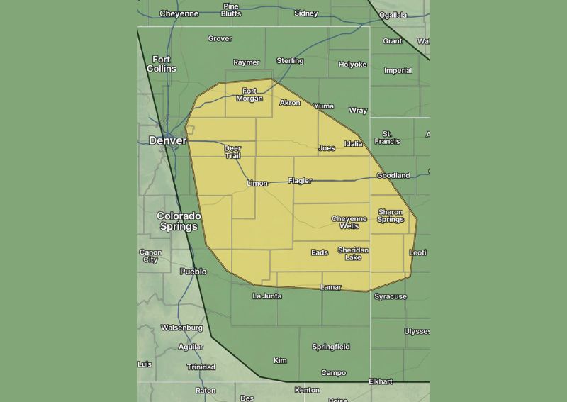 Severe Storms Bring Damaging Wind and Large Hail Threat to Eastern Colorado and the High Plains Saturday Spreading Into Kansas and Nebraska