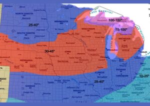 Winter Snowfall Outlook Calls for 30 to 45 Inches Along I-90 With Lake Effect Belts Near Lake Superior Seeing Over 100 Inches