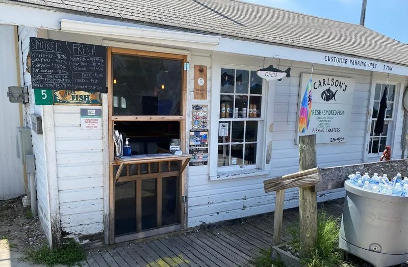 Smoked whitefish and fish shacks along Michigan’s Great Lakes shoreline