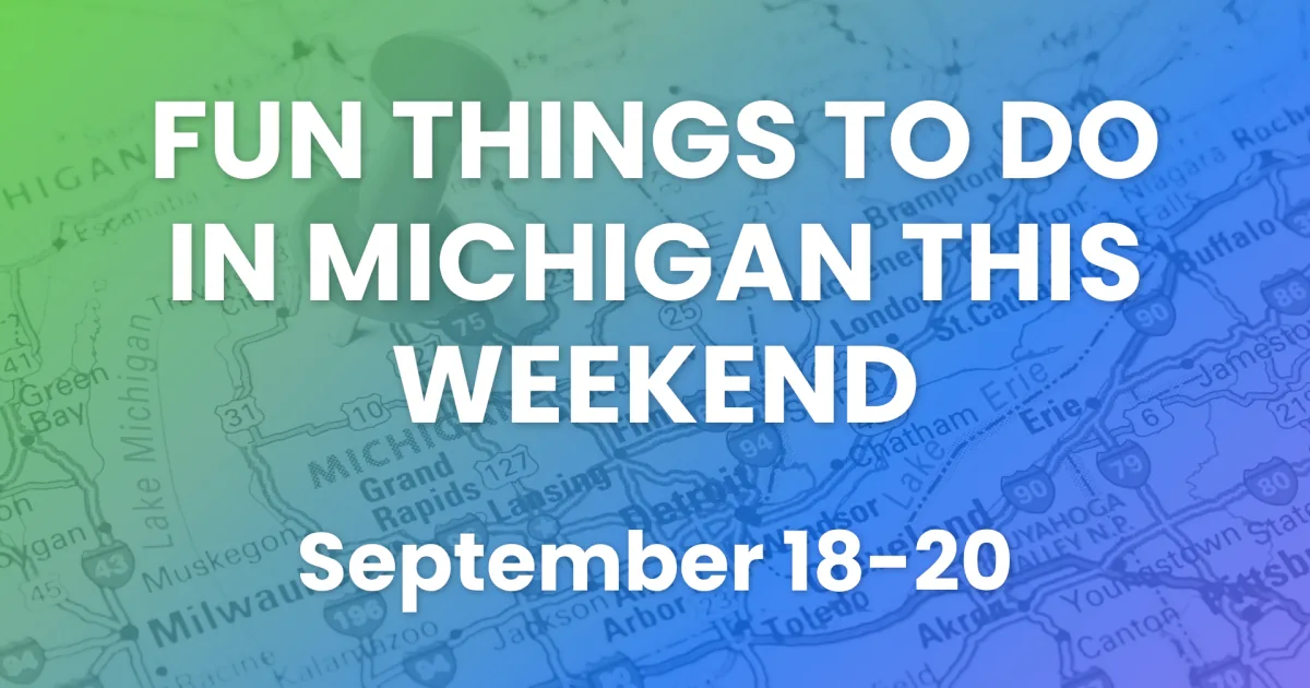 People enjoy a fall weekend festival in Michigan with autumn leaves and cider mill season beginning