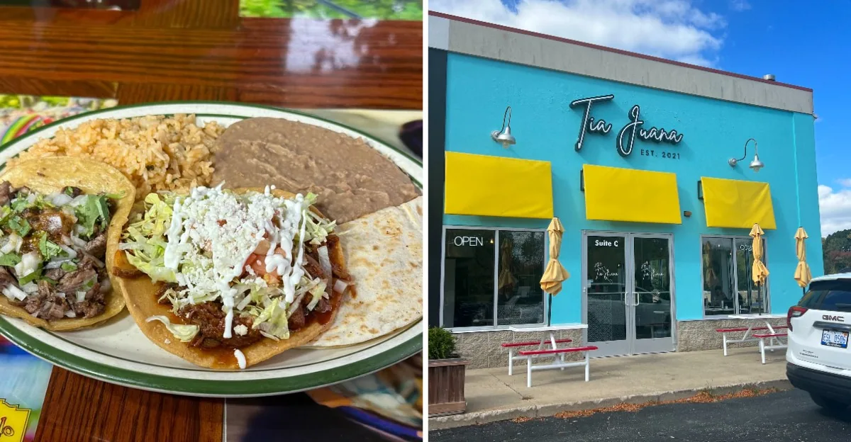 Fish tacos and salsa served at a Michigan taqueria
